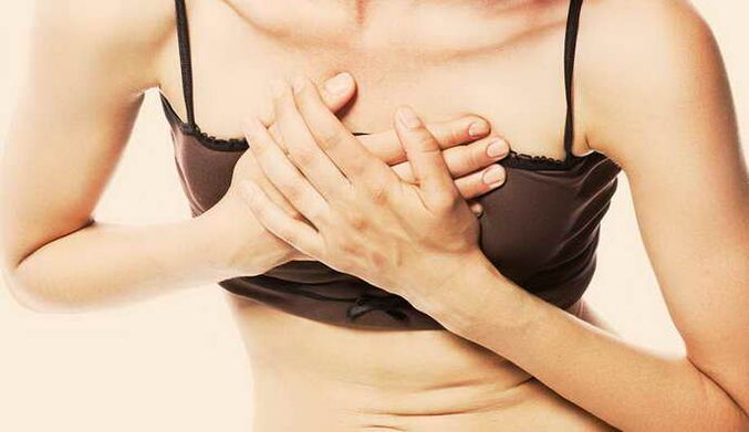 Pain for breast osteosondrosis