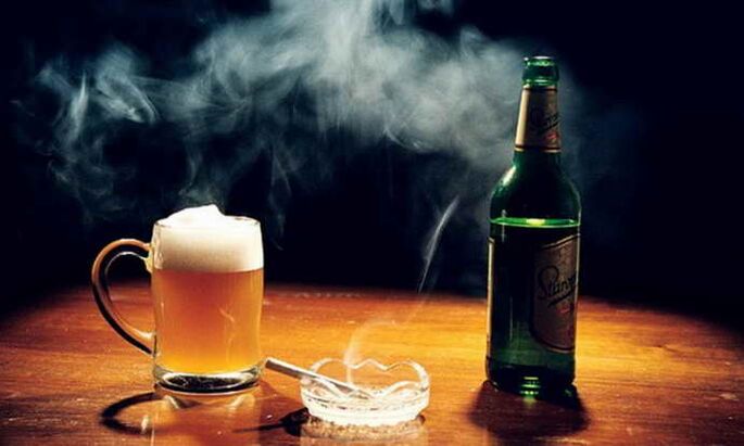 alcohol and smoking as the cause of breast osteochondrosis